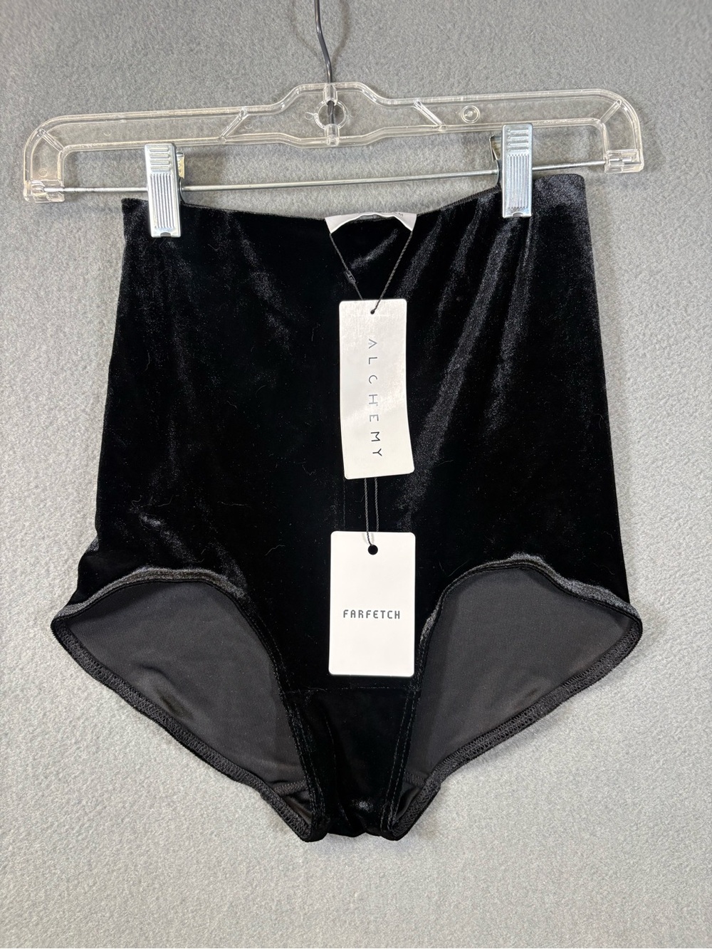 NWT Alchemy Women’s High-Waisted Velvet Shorts Black Sz. XS
